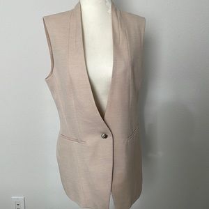 White House black market beige sleeveless vest